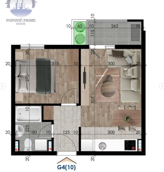 NA PRODAJU – JEDNOSOBAN STAN 33 m² – 79.200 €ZABJELO, PODGORICA | NOVOGRADNJA U IZGRADNJI | MOGUĆA KUPOVINA PUTEM STAMBENOG KREDITA