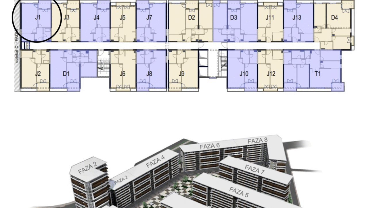 IZDAJE SE JEDNOSOBAN STAN | CENTRAL POINT | 49 m² | VI SPRATZakup: 650 € / mjesečno