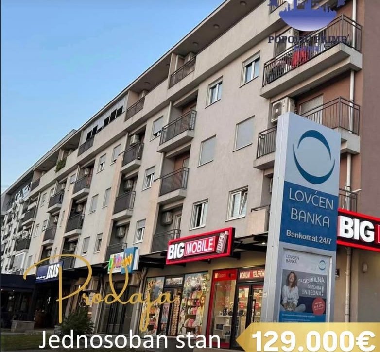 PRODAJE SE JEDNOSOBAN STAN | 39m² | 129.000€ – STARI AERODROM, PODGORICA