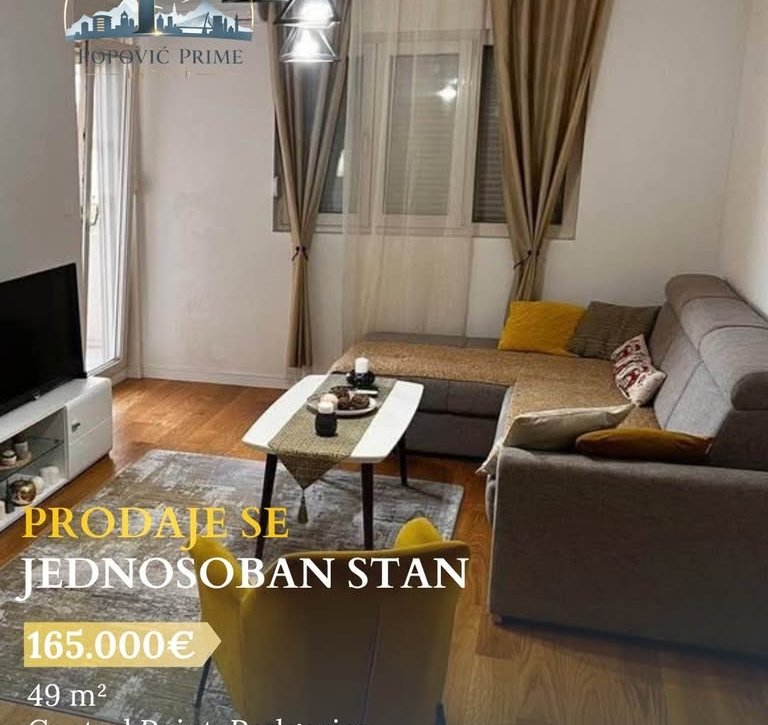 PRODAJE SE JEDNOSOBAN STAN | 49m² | 165.000€ – CENTRAL POINT, PODGORICA