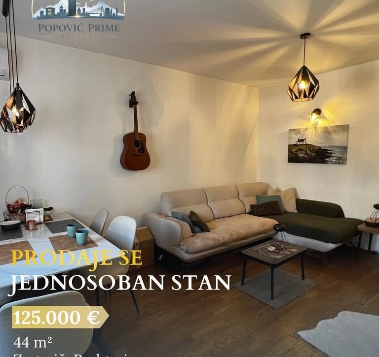 PRODAJE SE JEDNOSOBAN STAN | 44m² | 125.000€ – ZAGORIČ, PODGORICA